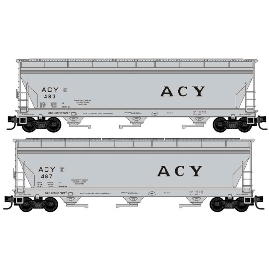 Akron Canton & Youngstown 2-Pack 3-Bay Centerflow Hoppers with Elongated Hatches