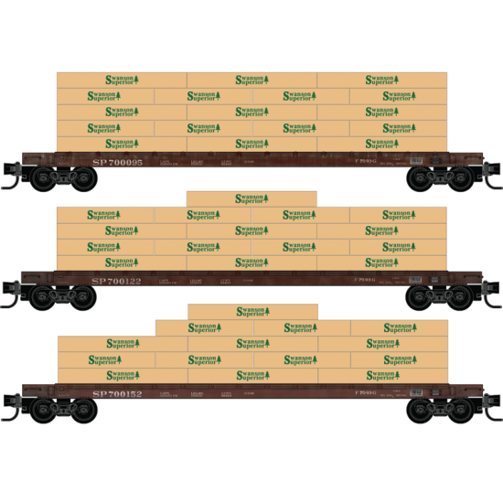 N Scale Southern Pacific Weathered 3-Pack