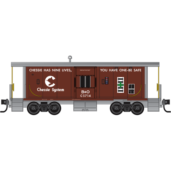 N Chessie “Safety Program” Caboose 3-Pack #1