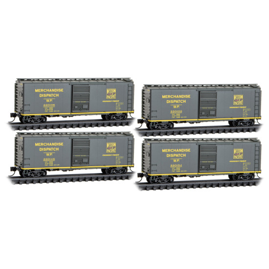 N Western Pacific 4-Car Runner Pack #233