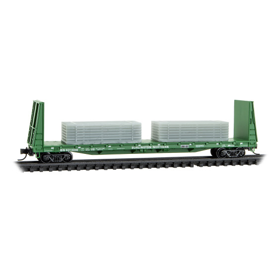 N Burlington Northern with Metal Load 3-Pack