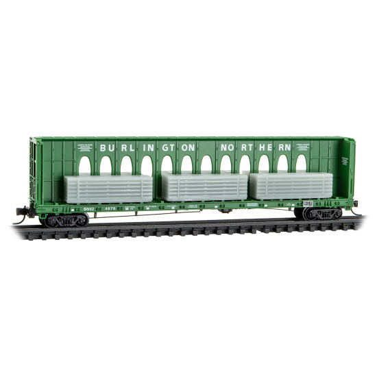 N Burlington Northern with Metal Load 3-Pack