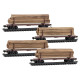N Logging Car 4-Pack, Runner Pack #232