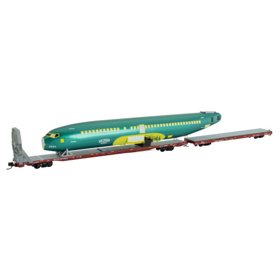 N MTTX/BNSF Flatcar with 10,000th Fuselage 2-Pack N MTTX/BNSF Flatcar with 10,000th Fuselage 2-Pack