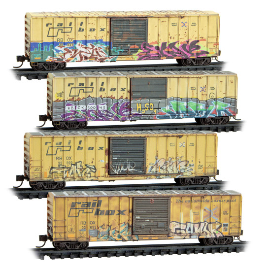 N Railbox Weathered 4-Pack