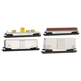 Micro Trains | N Scale - Atchison Topeka & Santa Fe MOW 4-Pack