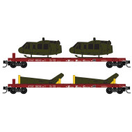 PRE ORDER: N Atchison, Topeka and Santa Fe 2-Pack with Helicopter Load