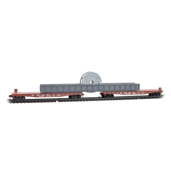 N Pennsylvania Flatcars with Impeller on Girder Load N Pennsylvania Flatcars with Impeller on Girder Load