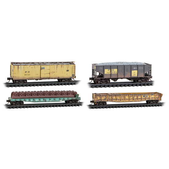 N Penn Central MOW 4-Pack N Penn Central MOW 4-Pack