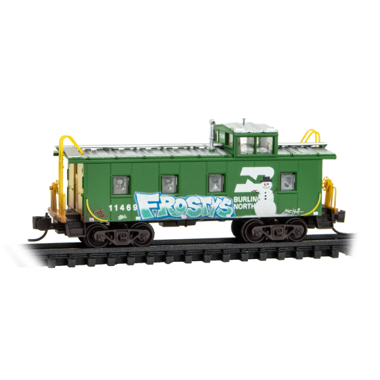 N Burlington Northern Christmas Graffiti Caboose N Burlington Northern Christmas Graffiti Caboose