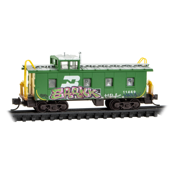 N Burlington Northern Christmas Graffiti Caboose N Burlington Northern Christmas Graffiti Caboose