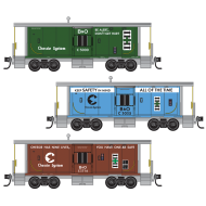 PRE ORDER: N Chessie Caboose 3-Pack #1 PRE ORDER: N Chessie Caboose 3-Pack #1