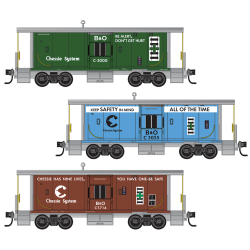 PRE ORDER: N Chessie Caboose 3-Pack #1 PRE ORDER: N Chessie Caboose 3-Pack #1