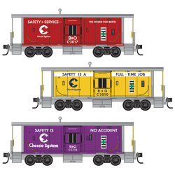 PRE ORDER: N Chessie Caboose 3-Pack #2 PRE ORDER: N Chessie Caboose 3-Pack #2