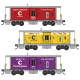 PRE ORDER: N Chessie Caboose 3-Pack #2 PRE ORDER: N Chessie Caboose 3-Pack #2