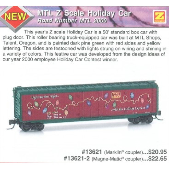 Z 2000 MTL Holiday Car (Vault) Z 2000 MTL Holiday Car (Vault)