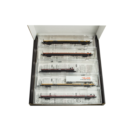 N From the Vault - TOFC Flatcar 5-Car Set