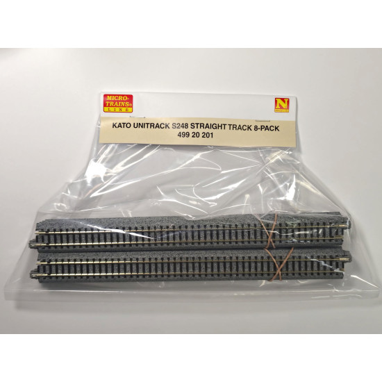 N KATO UniTrack S248 Straight Track (8-Pack)