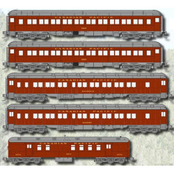 N Canadian Pacific Heavyweight Passenger Car 5-Pack (Vault)