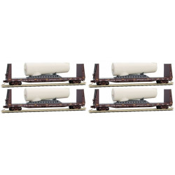 N Union Pacific Wind Turbine Generator 4-Car Runner Pack (Vault)