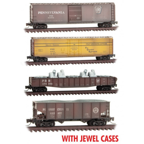 Z Pennsylvania Railroad Weathered 4-Pack (Vault)