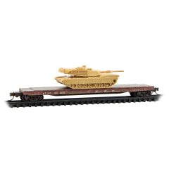 PRE ORDER: N ATSF Weathered 2-Pack w/ M1 Abrams Tank Kits