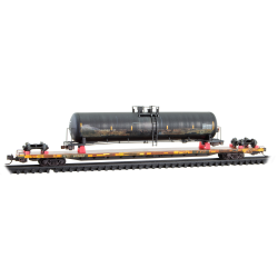 PRE ORDER: N Weathered TTX with “Wrecked” Tank Car Load Kit