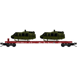 PRE ORDER: N Atchison, Topeka and Santa Fe 2-Pack with Helicopter Load