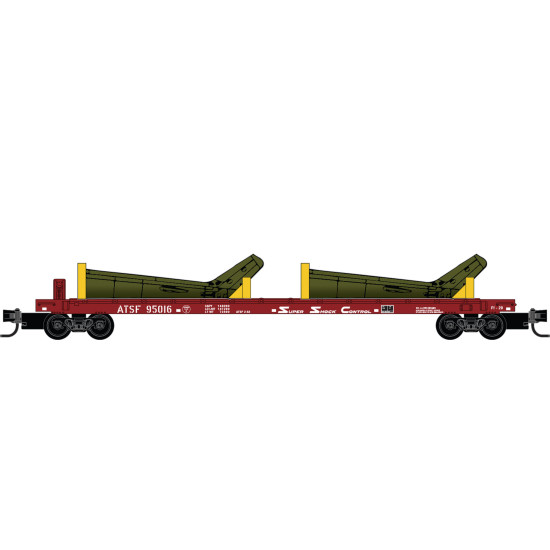PRE ORDER: N Atchison, Topeka and Santa Fe 2-Pack with Helicopter Load