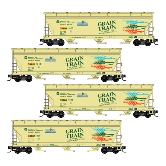 PRE ORDER: N CBRW Grain Train 4-Car Runner Pack #244