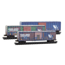 N Montana Rail Link Weathered 3-Pack