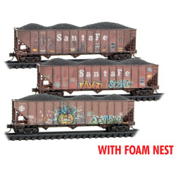 BNSF/ex-ATSF weathered 3-pk - FOAM - Rel.  8/23