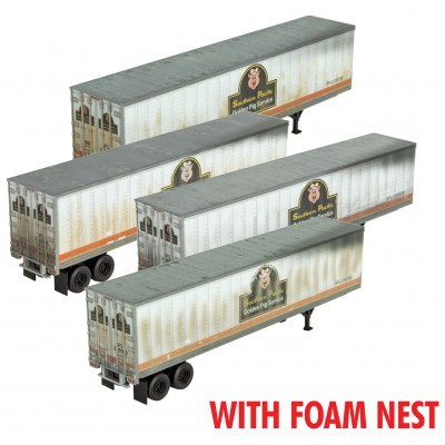 Southern Pacific Weathered Trailer 4-pk FOAM - Rel. 9/23  