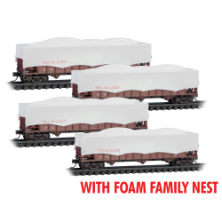 CP Rail/ex-SOO MOW 3-Bay Hopper w/tarps 4pk FOAM Rel. 02/24
