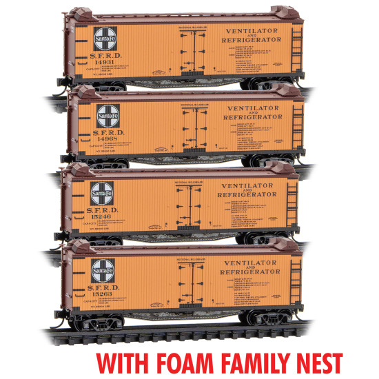 ATSF Reefer 4-pk RP#221 FOAM MSRP $114.95  Rel. 03/24