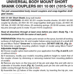 Universal BMC Short Shank Unassembled 10pr (1015-10)