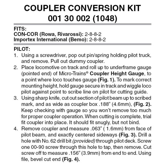 Locomotive Coupler Conversion Kit (1048)