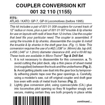 Pilot Locomotive Coupler Conversion Kit (1155)