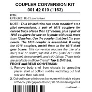 Pilot Locomotive Coupler Conversion Kit 2 pr (1163)