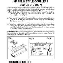 Marklin-compatible coupler 3 pr (907)