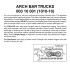 Arch Bar Trucks w/ short ext. couplers 10 pr (1010-10)