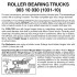 Roller Bearing Trucks w/o couplers 10pr (1031-10)