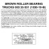 BROWN Roller Bearing w/ short ext. couplers 10pr (1030-10B)