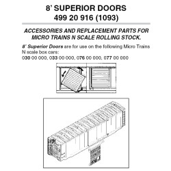 8' Superior Doors for 50' cars 12 ea (1093)