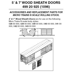 7' & 5' Wood L & R Doors (6 ea.)  (12 ea) (1096)