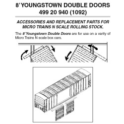 8' Youngstown L & R Doors (6 ea.) (12 ea) (1092)